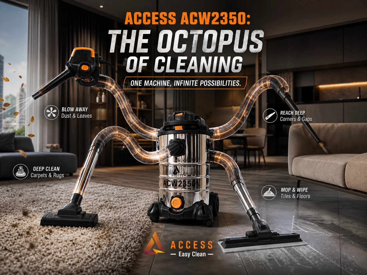 Access Easy Clean استخدامات متعددة داخل المنزل